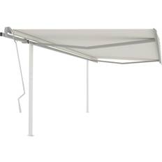 Tendalini vidaXL Awning with poles manually retractable 4x3,5