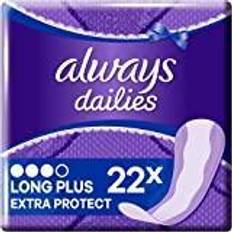 Dermatologisch Getest Pantiliners Always Dailies Trosskydd Long Plus Extra Protect - 22 Bitar