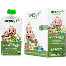 Baby Food Containers & Milk Powder Dispensers Sprout CoComelon Yes Yes Veggie Baby Food 6 pouches (3.5 oz each) pouch