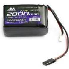 Modelbyg ArrowMax Modelbyg-modtagerbatteri 7.4 V 2800 mAh Hump JR