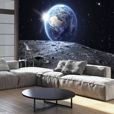 Blomstrede - Vinyltapeter Artgeist Fototapet med udsigt til Jorden fra månen Flere størrelser 400x280