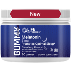 Melatonin 3 Life Extension Gummy Science, Melatonin, Strawberry, 3 mg 60 stk