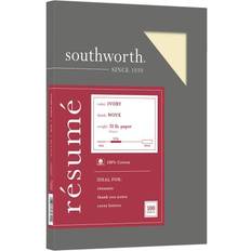 Southworth 8.5" x 11" Resume Paper, 32 Lbs. Wove, 100/Pack (RD18ICF) Ivory