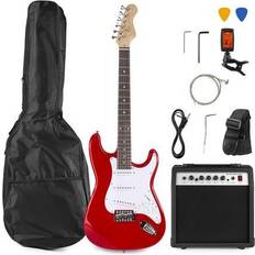 Accessoires Musicaux Pack MAX Guitare électrique GigKit avec amplificateur 40 Watts Rouge Stratocaster