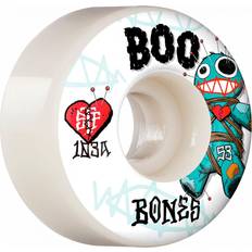 Skateboards Bones Wheels PRO STF Skateboard Hjul Boo Voodoo 53mm V4 Wide 103A 4-pak Hvid 53mm Unisex Adult, Kids, Newborn, Toddler, Infant