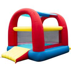 Banzai Playground Banzai Canopy Bouncer PVC Inflatable Slide and Shaded Backyard Bounce House, Multi-Color, Multicolor