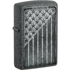 Zippo Petrol Lighters Zippo Stars and Stripes Design Iron Stone Pocket Lighter