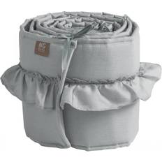 Gråa Spjälskydd Ng Baby Linen Flounce Crib