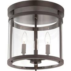 Bronze Ceiling Flush Lights Savoy House Penrose 3 Semi Ceiling Flush Light