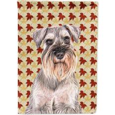 Caroline's Treasures KJ1207GF Fall Leaves Schnauzer Flag