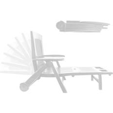 Blanc Fontaines Chaise Longue Multistore 2002 Pliable PVC Blanc Avec Dossier Réglable