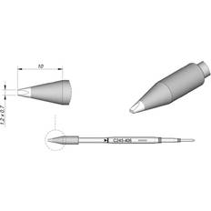 Loddespids Mejselform 0.7 mm C245406