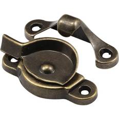 Prime-Line 1-15/16 Antique Brass Diecast Zinc Double Hung Sash Lock with Cam-Action