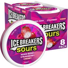 Confectionery & Cookies ICE BREAKERS Sours Mixed Strawberry Cherry Sugar