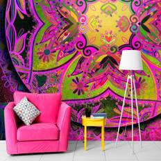 Tapeter Artgeist Fototapet Mandala: Pink Expression, pink mandala (flere størrelser) 150x105