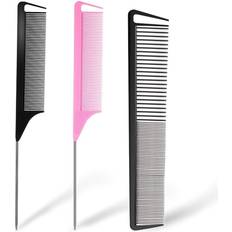 Rat tail comb 3 Pieces Rat Tail Comb Carbon Fiber