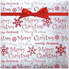 Christmas Gift Wrapping Papers Current Christmas Script Metallic Foil Rolled White Paper Christmas Gift Wrap Paper 38 sq ft