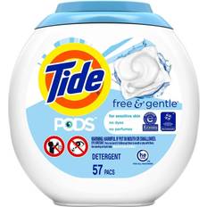 Tide PODS Free & Gentle, Liquid Laundry Detergent Pacs, 57