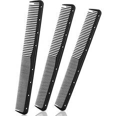 Black Hair Combs 3 Pieces Carbon Fine Cutting Comb Carbon Fiber Salon Comb Comb Heat Barber