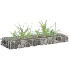 VidaXL Stål Krukker vidaXL Planteringsgabion upphöjd galvaniserat stål 90x30x10 Krukke