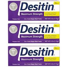 Desitin Maximum Strength Diaper Rash Paste 4 oz tube (Pack of 3)