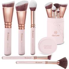 Pro Face Contour Brush Set Synthetic Contouring Sculpting and Highlighting Kit Cream Blush Powder Flat Nose Cheek Round Small Angled Fan Tapered Precision Kabuki Foundation Makeup Brushes