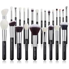 Kosmetiikka Jessup Brand 25pcs Professional Makeup Brush set Beauty Cosmetic Foundation Power Blushes eyelashes Lipstick Natural-Synthetic Hair Brushes set (Black/Silver)