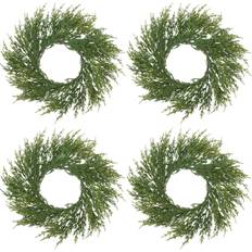 Saro Lifestyle Saro Lifestyle Faux Cypress Wreath Set of 4 Artificial Plant