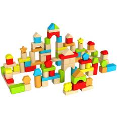 Fat Brain Toys Jeux de Construction Fat Brain Toys Timber Blocks 100 Piece Wooden Block Set Baby & Gifts for Ages 1 to 2