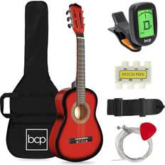 Musical Instruments Best Choice Products 30in Kids Acoustic Guitar Beginner Starter Kit with Tuner Strap Case Strings Redburst