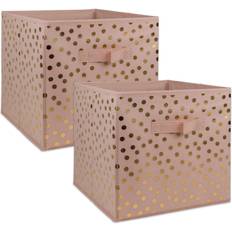 Guld Korgar Design Imports Dii Nonwoven Polyester Cube Dots Basket