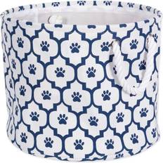 Design Imports Dii Polyester Pet Bin Paw Lattice Navy