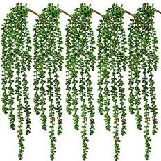 Fake hanging plants HATOKU 5pcs Succulents Hanging 2.4FT