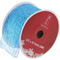 Christmas Gift Wrap Ribbons Northlight Seasonal 12pk. Blue Glittered Christmas Ribbon Spools Blue