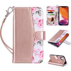 Mobile Phone Covers ULAK iPhone 11 Wallet Case for Women Girls Flip Kickstand Cover with Card Holder Shockproof Phone Case for Apple iPhone 11 6.1 inch Rose Gold