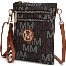 MKF Collection MKF Collection by Mia K. MKF-MU6355BR Valerie Milan M Signature Crossbody Bag, Brown