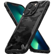 Rearth Ringke Fusion-X Case Compatible with iPhone 13 Pro Transparent Hard Back Shockproof Advanced Bumper Cover Camo Black