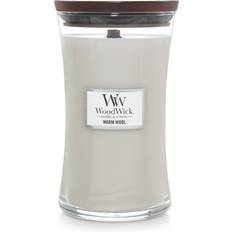 Grey Scented Candles Woodwick Warm Wool Large Hourglass Fresh & Clean Scented Candle