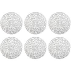 Imports Silver Woven Paper Round Set Place Mat Silver