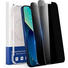 Privacy screen iphone 13 Syncwire Privacy Screen Protector for iPhone 14 iPhone 13 iPhone 13 Pro (2-Pack) Anti-Fingerprint Tempered Glass (9H Hardness 6X Stronger Installation Frame Bubble Free)