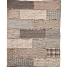 Donna Sharp Smoky Cobblestone Quilted Blankets Brown, Multicolour, Beige, Grey (152.4x127cm)