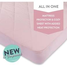 Pink Sheets Ely's & Co. Water Resistant Quilted Playard Pack N Play Sheet with Heat Protection