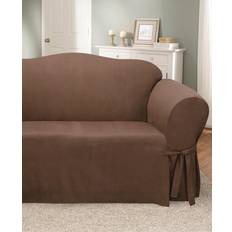 Loose Chair Covers Sure Fit Faux-Suede Loose Chair Cover Brown