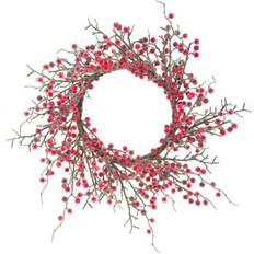 Large Red Berry Wreath; Valentines Day Wreath Fireplace