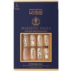 Kiss Majestic Nails My Crown 30 Reusable Long Coffin Shape Jeweled Nails