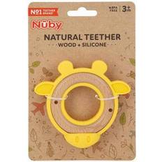 Nuby Silicone and Wood Animal Teether Giraffe