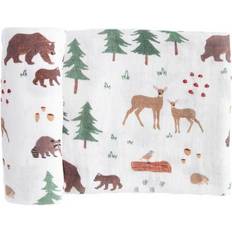 100% Organic Cotton Muslin Swaddle Blanket Large Unisex Bear Buddies