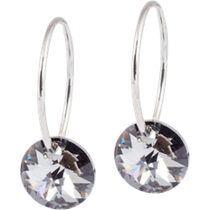 Svart Smycken Blomdahl Round Pendant Earrings - Silver/Black