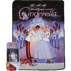 Purple Blankets Classic Cinderella Movie Poster Micro Raschel Blankets Blue, Brown, Purple