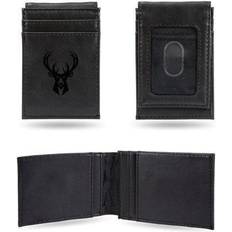 Rico NBA Bucks Laser Engraved Black Front Pocket Wallet/Money Clip